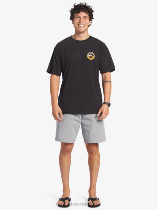 esso Quiksilver uomini t-shirt con squalo marino waterman nero HTZR40
