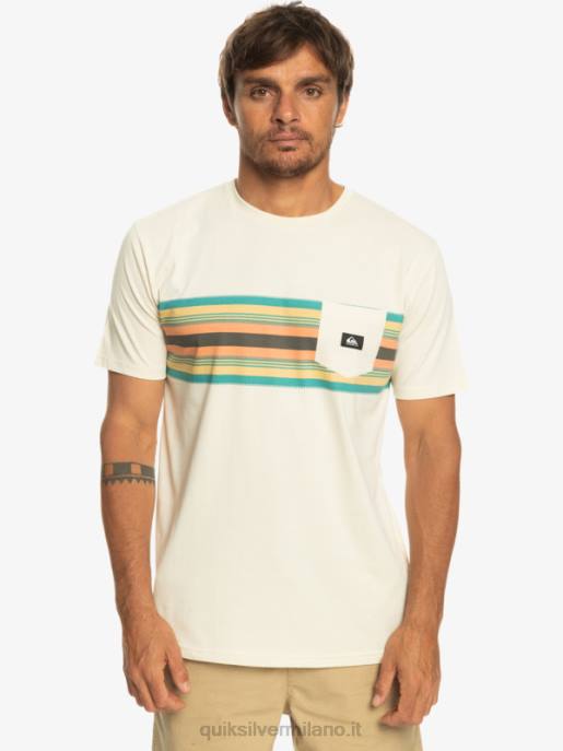esso Quiksilver uomini t-shirt con taschino a righe surfadelica betulla HTZR1065