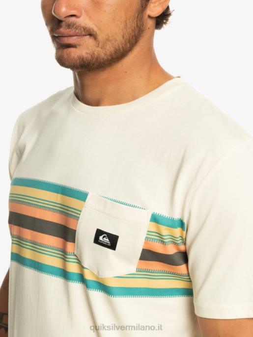 esso Quiksilver uomini t-shirt con taschino a righe surfadelica betulla HTZR1065