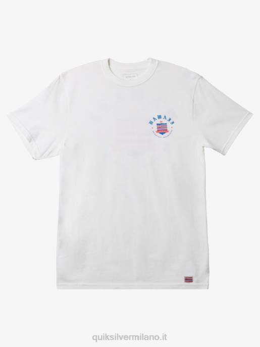 esso Quiksilver uomini t-shirt dei reali hawaii bianco HTZR997