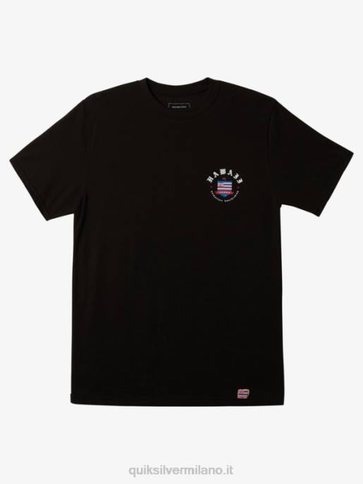 esso Quiksilver uomini t-shirt dei reali hawaii nero HTZR998