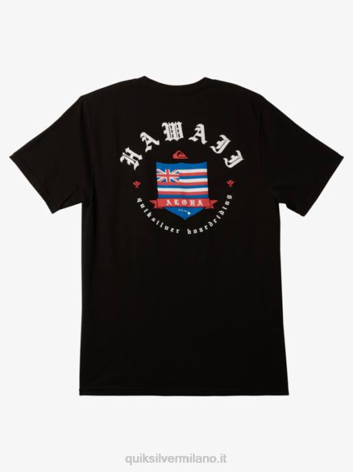 esso Quiksilver uomini t-shirt dei reali hawaii nero HTZR998
