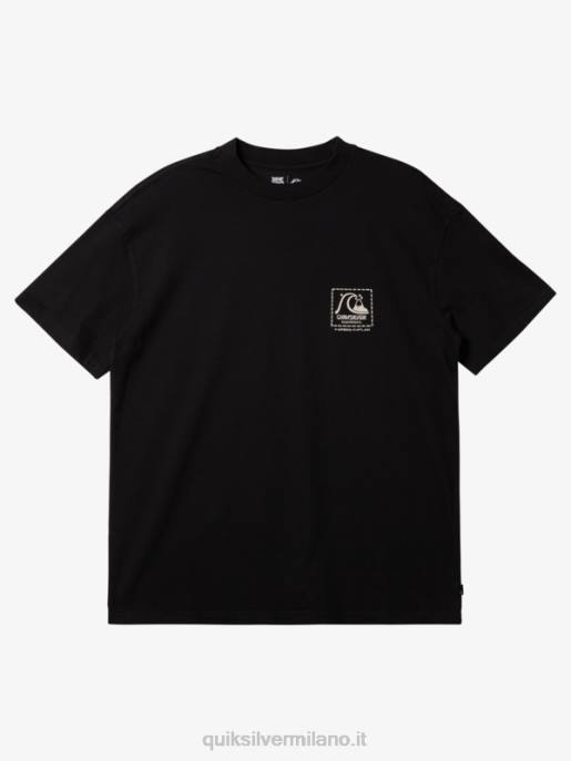 esso Quiksilver uomini t-shirt di tela bianca di gregg kaplan nero HTZR1374