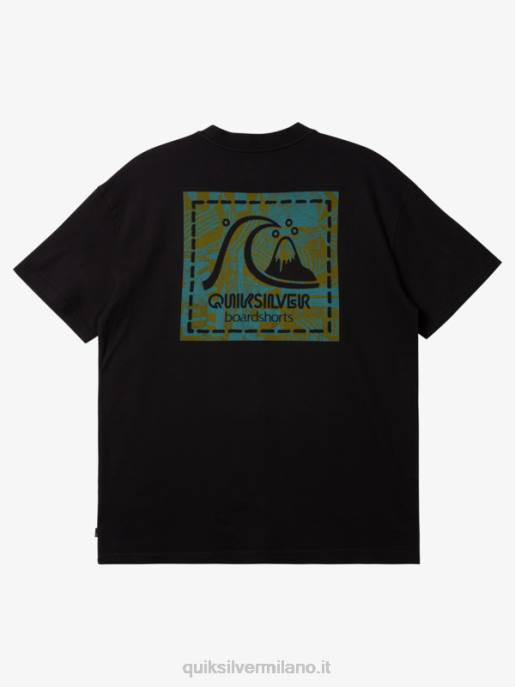 esso Quiksilver uomini t-shirt di tela bianca di gregg kaplan nero HTZR1374