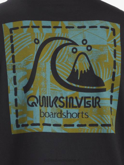 esso Quiksilver uomini t-shirt di tela bianca di gregg kaplan nero HTZR1374