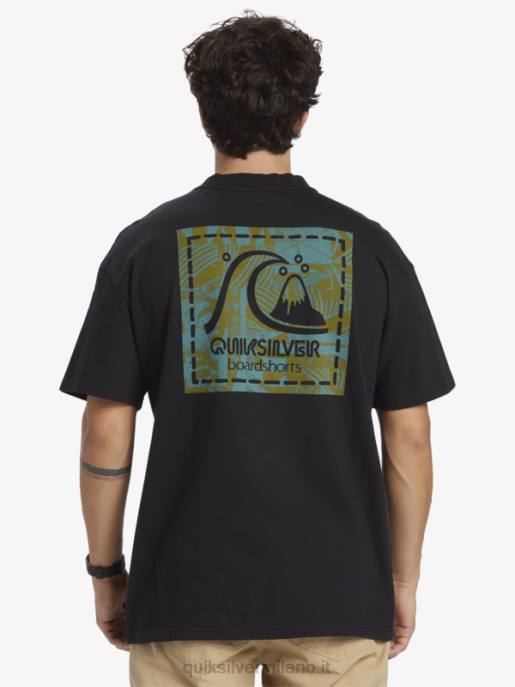 esso Quiksilver uomini t-shirt di tela bianca di gregg kaplan nero HTZR1374