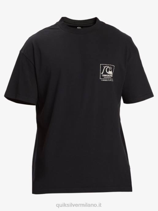esso Quiksilver uomini t-shirt di tela bianca di gregg kaplan nero HTZR1374