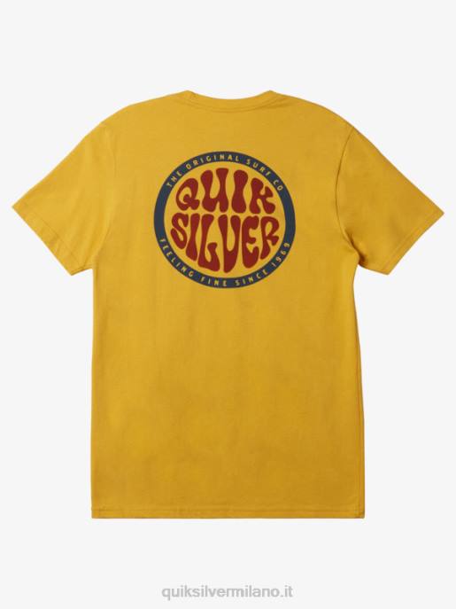 esso Quiksilver uomini t-shirt di tipo più audace giallo tuorlo HTZR47
