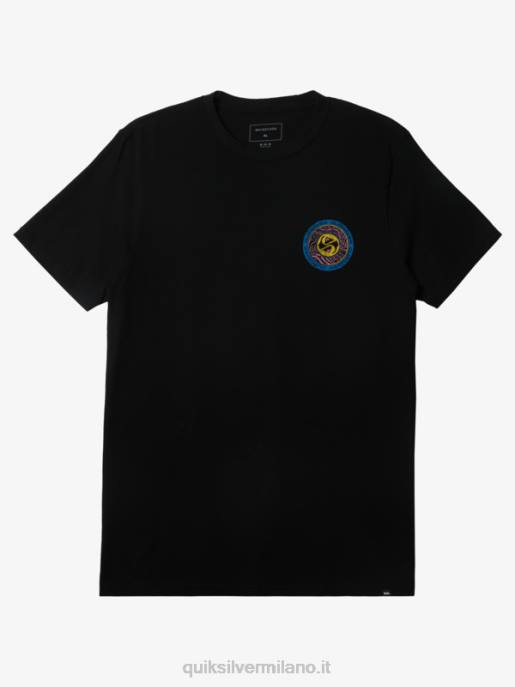 esso Quiksilver uomini t-shirt fine cerchi nero HTZR308