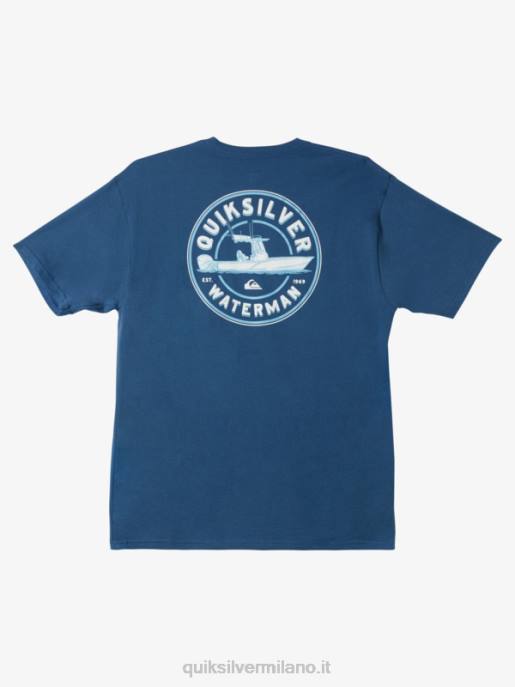 esso Quiksilver uomini t-shirt fuoribordo waterman qs alfiere blu HTZR1482