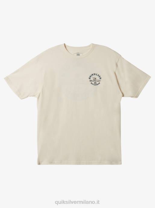 esso Quiksilver uomini t-shirt fuoribordo waterman qs bianco antico HTZR1481