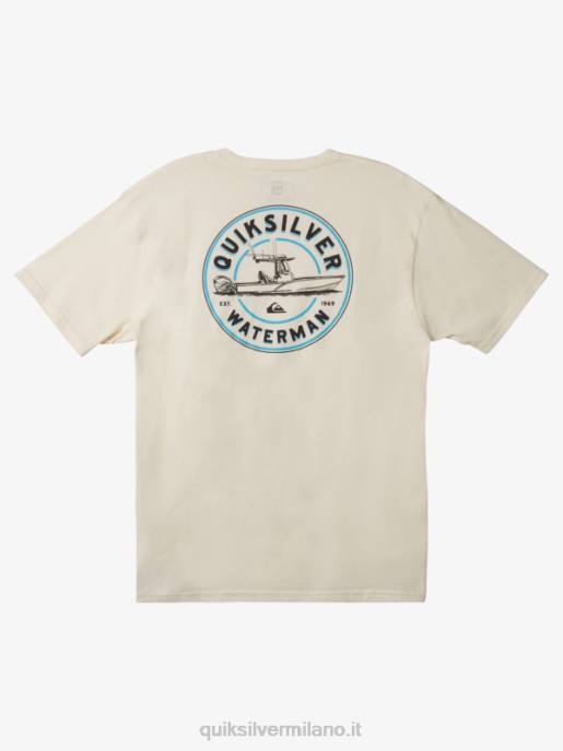 esso Quiksilver uomini t-shirt fuoribordo waterman qs bianco antico HTZR1481