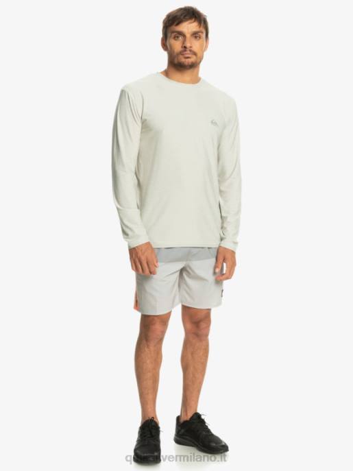 esso Quiksilver uomini t-shirt manica lunga corridore della costa erica viola grigia HTZR1347