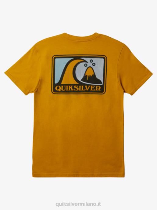 esso Quiksilver uomini t-shirt mod a bolle morbide pepita d\'oro erica HTZR428