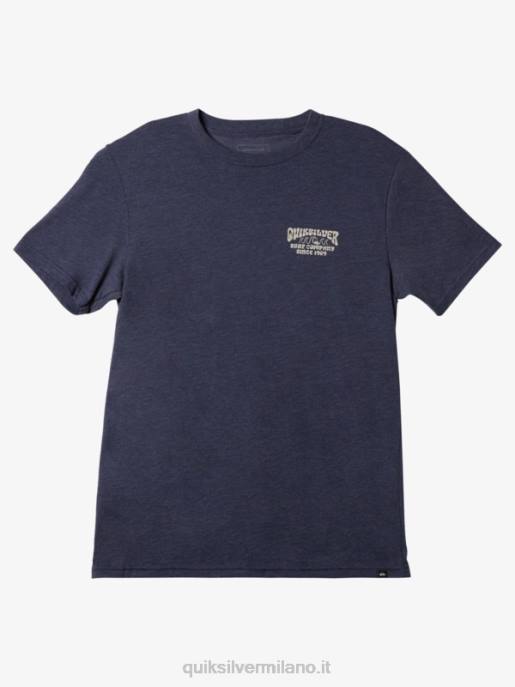 esso Quiksilver uomini t-shirt mod giacca blu navy melange HTZR529