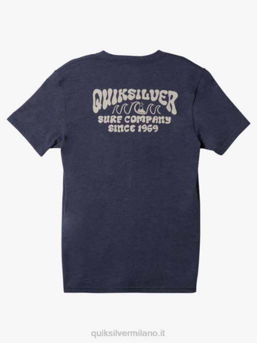 esso Quiksilver uomini t-shirt mod giacca blu navy melange HTZR529