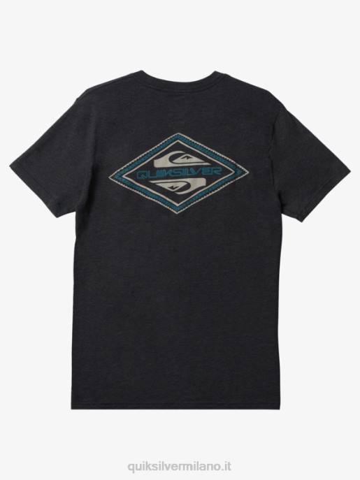esso Quiksilver uomini t-shirt mod logo rovesciato erica carbone HTZR1199
