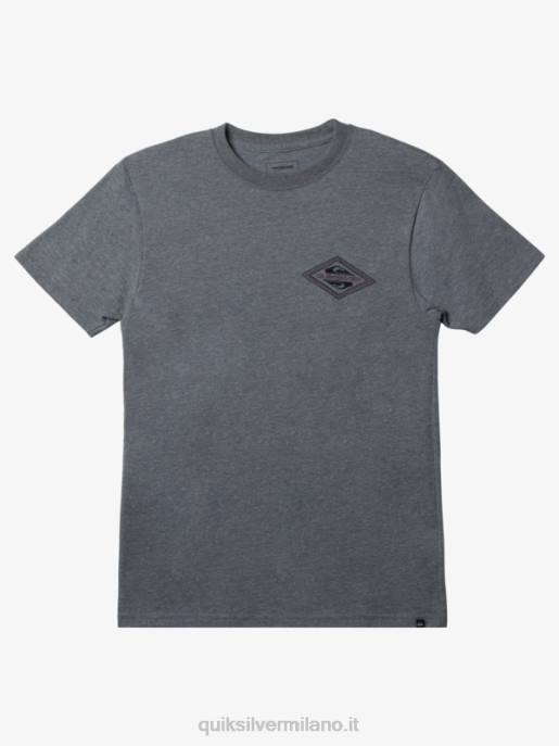 esso Quiksilver uomini t-shirt mod logo rovesciato erica grigio medio HTZR1198