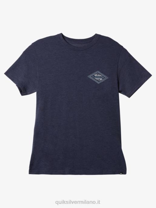 esso Quiksilver uomini t-shirt mod logo rovesciato giacca blu navy melange HTZR1197