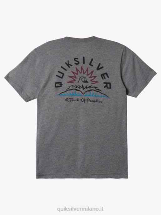 esso Quiksilver uomini t-shirt mod racconti d\'acqua erica grigio medio HTZR969