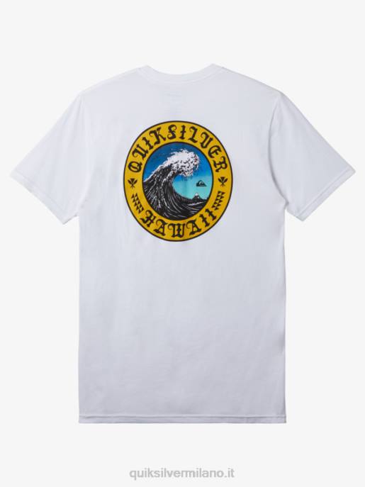 esso Quiksilver uomini t-shirt muro d\'acqua hawaii bianco HTZR278