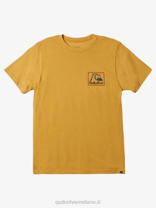 esso Quiksilver uomini t-shirt quadrata biz mod erica d'oro brillante HTZR1190