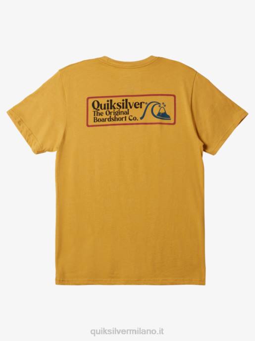 esso Quiksilver uomini t-shirt quadrata biz mod erica d\'oro brillante HTZR1190