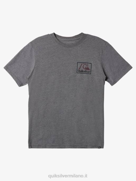 esso Quiksilver uomini t-shirt quadrata biz mod erica grigio medio HTZR1191