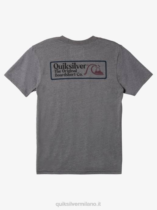 esso Quiksilver uomini t-shirt quadrata biz mod erica grigio medio HTZR1191