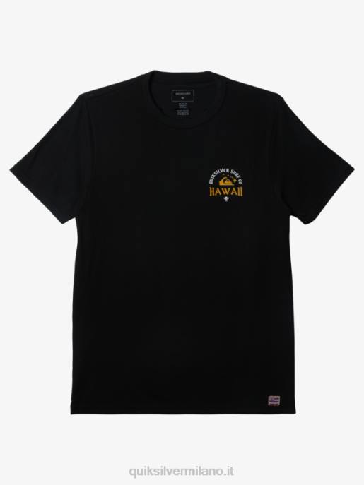 esso Quiksilver uomini t-shirt reale gallo hawaii nero HTZR672