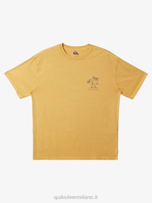 esso Quiksilver uomini t-shirt rituali del tramonto giallo tuorlo HTZR390