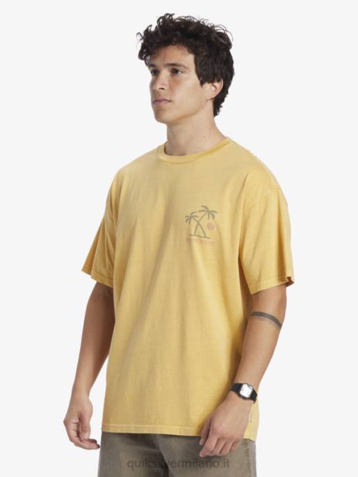 esso Quiksilver uomini t-shirt rituali del tramonto giallo tuorlo HTZR390