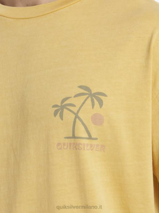 esso Quiksilver uomini t-shirt rituali del tramonto giallo tuorlo HTZR390