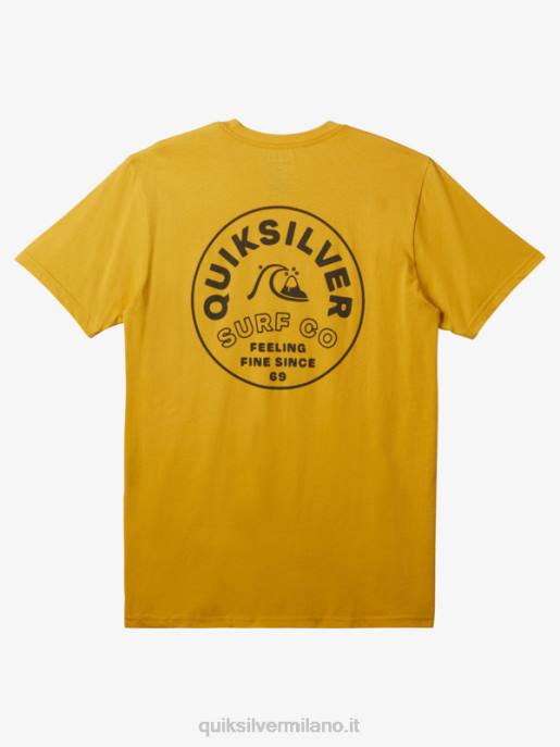 esso Quiksilver uomini t-shirt spin senza tempo giallo tuorlo HTZR108