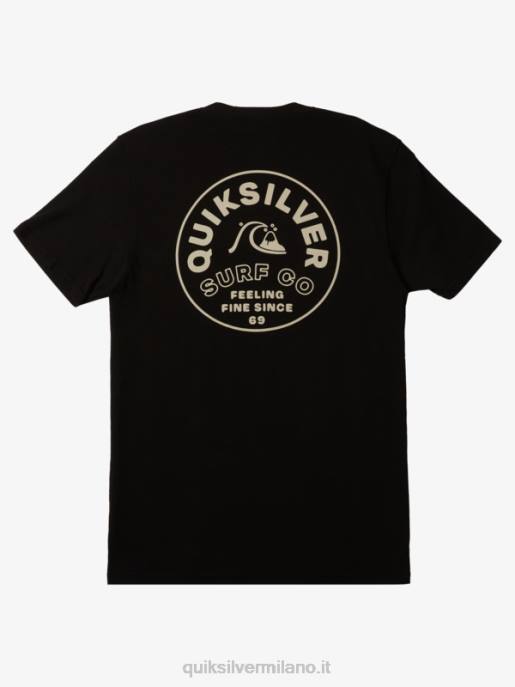 esso Quiksilver uomini t-shirt spin senza tempo nero HTZR106