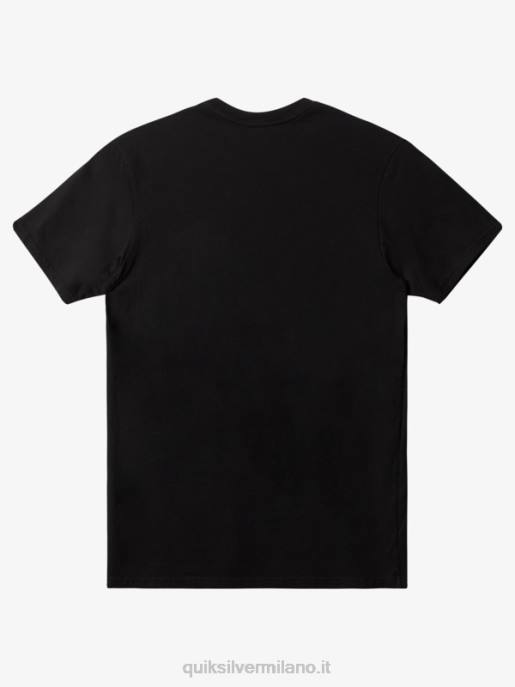 esso Quiksilver uomini t-shirt tascabile per tutti i giorni nero HTZR896