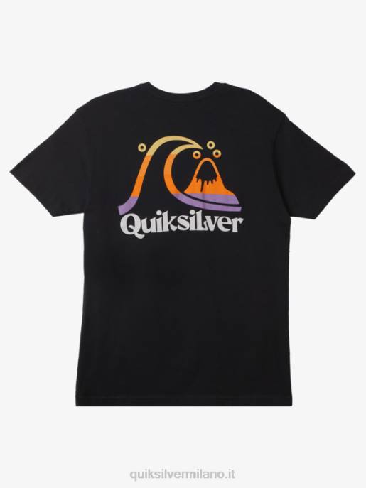 esso Quiksilver uomini t-shirt tempo dell\'isola nero HTZR1627