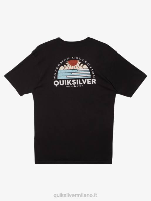 esso Quiksilver uomini t-shirt vista set waterman nero HTZR39