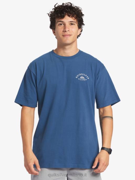 esso Quiksilver uomini t-shirt waterman che esce alfiere blu HTZR61