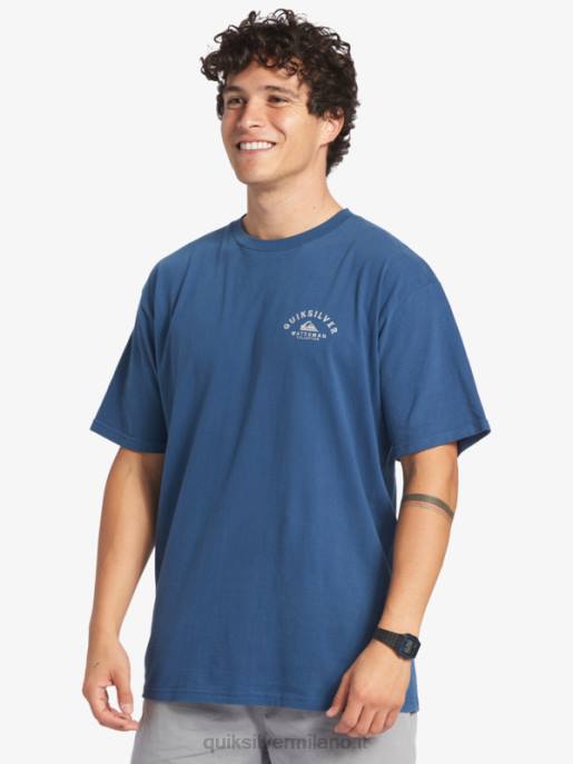 esso Quiksilver uomini t-shirt waterman che esce alfiere blu HTZR61