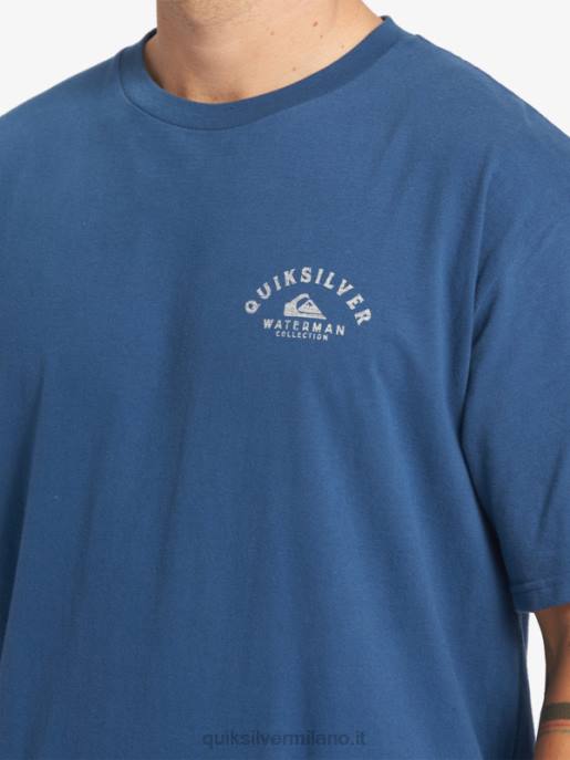 esso Quiksilver uomini t-shirt waterman che esce alfiere blu HTZR61