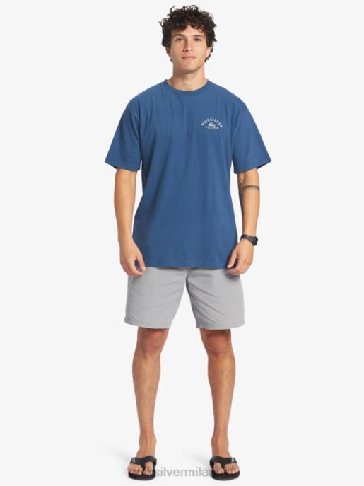 esso Quiksilver uomini t-shirt waterman che esce alfiere blu HTZR61