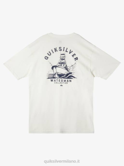 esso Quiksilver uomini t-shirt waterman che esce bianco come la neve HTZR60