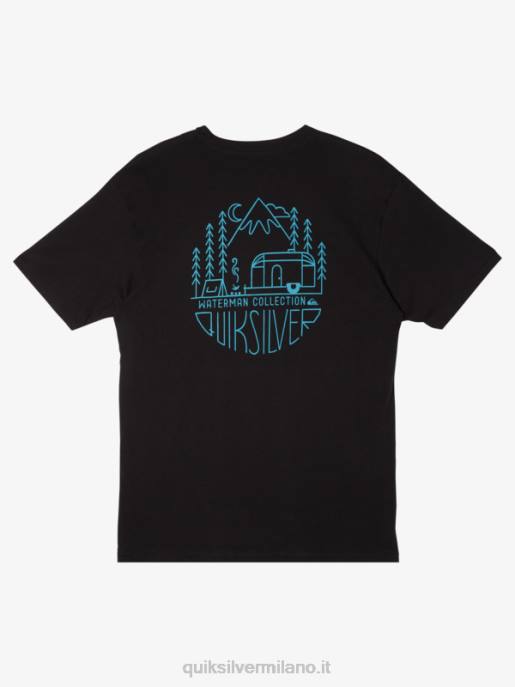 esso Quiksilver uomini t-shirt waterman outdoor livin nero HTZR56