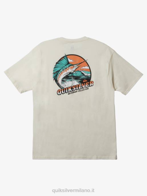 esso Quiksilver uomini t-shirt waterman pinne bianco antico HTZR1047