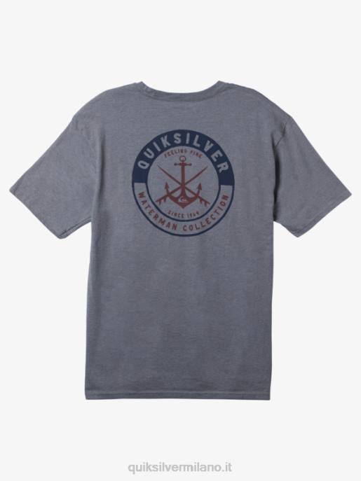 esso Quiksilver uomini t-shirt waterman sessioni spensierate erica grigio medio HTZR1483
