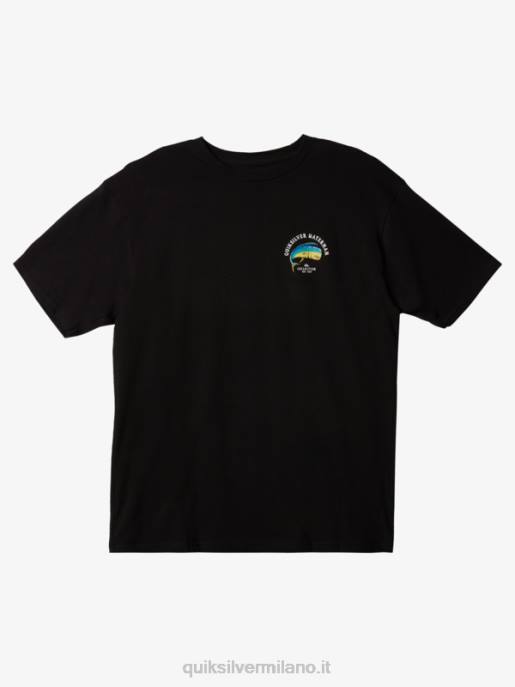 esso Quiksilver uomini tensione dell'acquario sulla maglietta nero HTZR1341