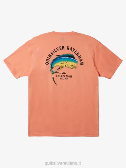 esso Quiksilver uomini tensione dell\'acquario sulla maglietta rosa pesca HTZR1342