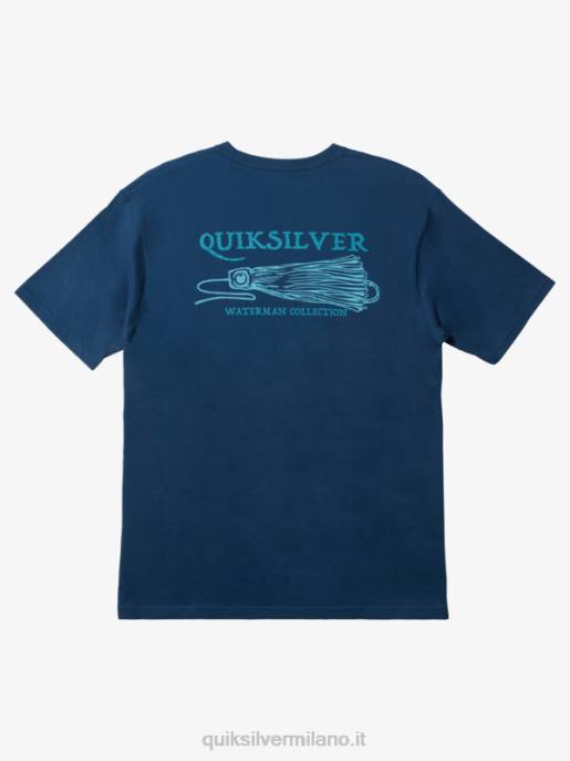 esso Quiksilver uomini waterman ottiene la maglietta jiggy alfiere blu HTZR947