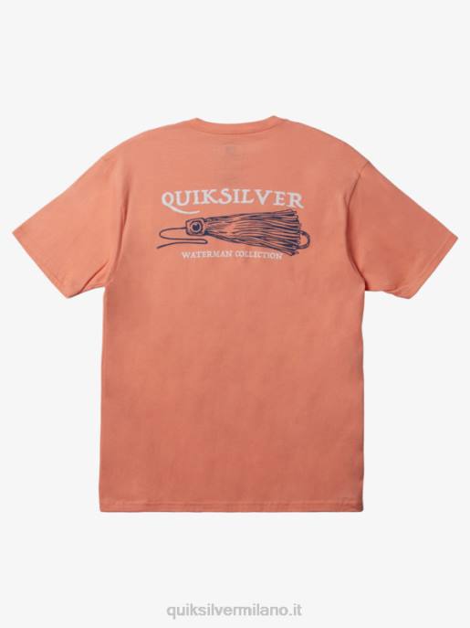 esso Quiksilver uomini waterman ottiene la maglietta jiggy rosa pesca HTZR948